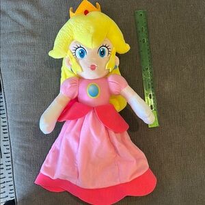 Princess Peach Plush Doll - Pink and Yellow